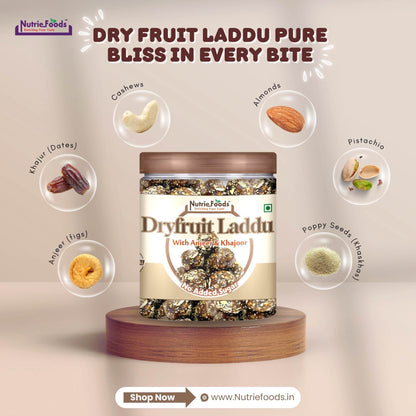 Nutriefoods Dry Fruit Laddu With Anjeer (Figs) And Khajur(Dates) | No Added Sugar (250Gm)