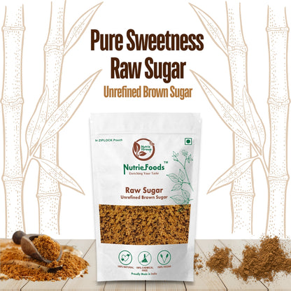 Nutriefoods Dark Brown Raw Sugar | Unrefined, 100% Chemical Free and Natural (800 gm)