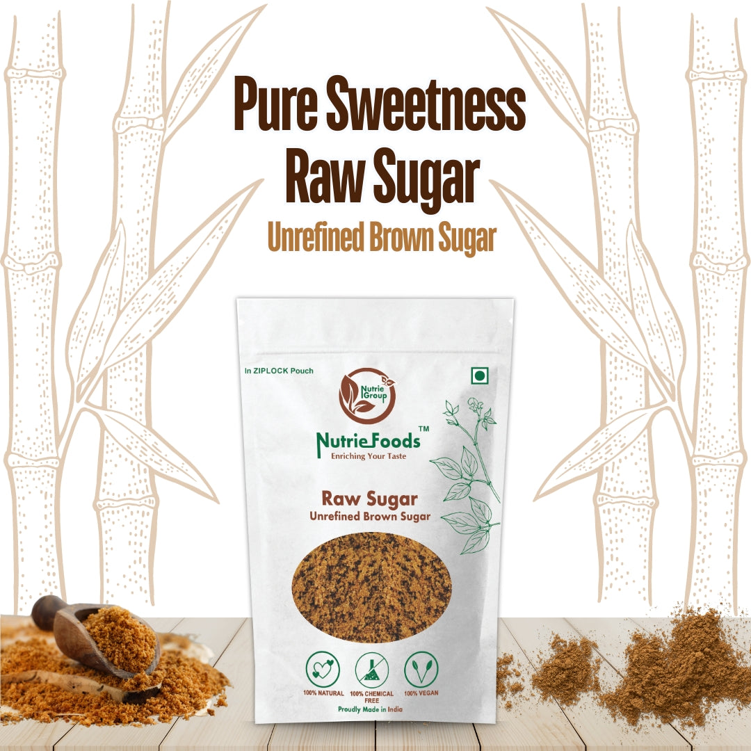 Nutriefoods Dark Brown Raw Sugar | Unrefined, 100% Chemical Free and Natural (400 gm)