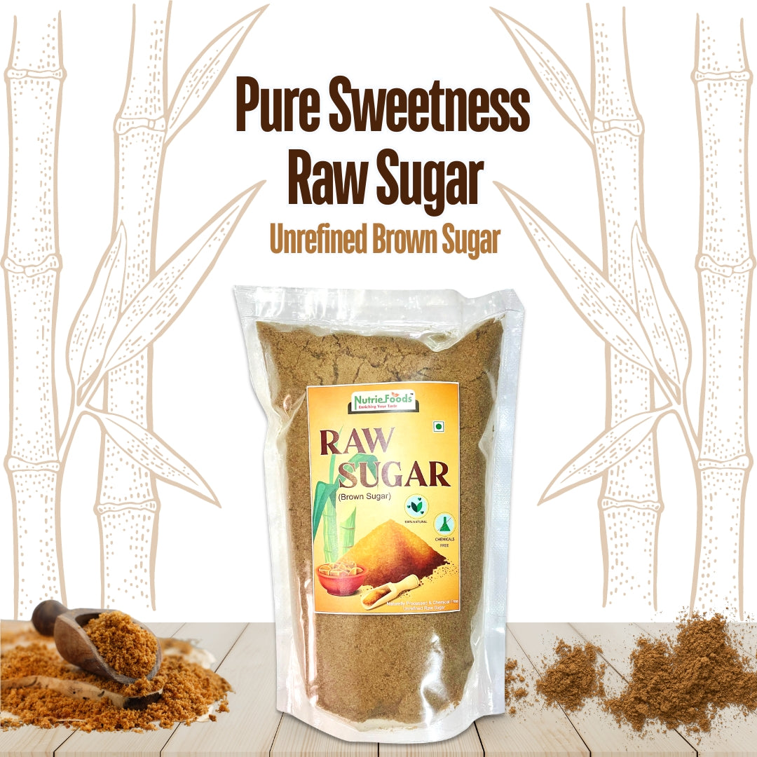 Nutriefoods Dark Brown Raw Sugar True Value Pack | Unrefined, 100% Chemical Free and Natural (3600 gm)