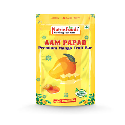 Nutriefoods Aam Papad | 100% Natural Fruit Pulp Candy | Premium Mango Fruit Bar