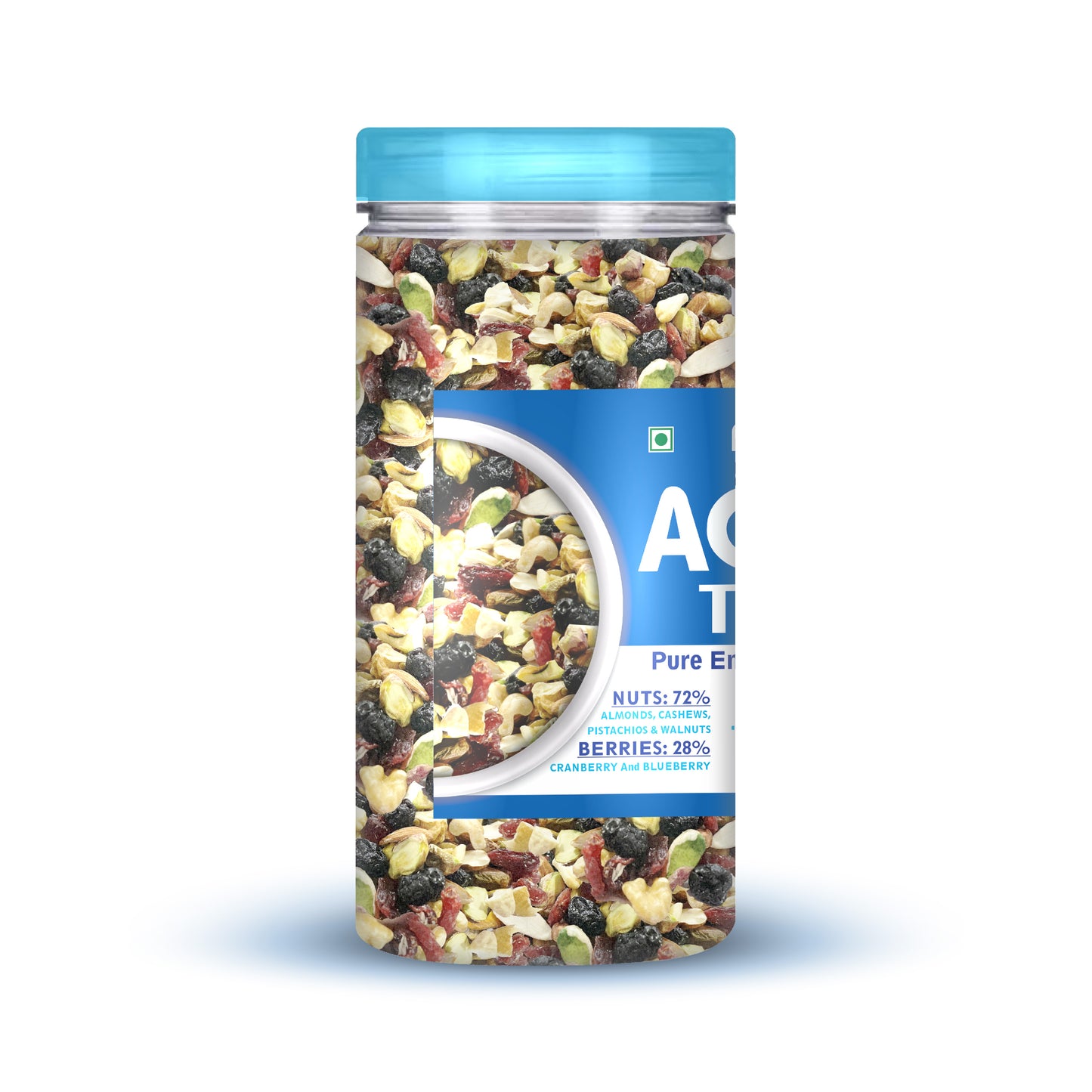 Nutriefoods Active Trail Mix | Blend of Almonds, Walnuts, Pistachio, Cashews, Cranberry and Blueberry (150g)