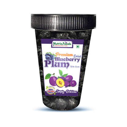 Nutriefoods Blueberry Plum | No added artificial colors, flavors | 100% Natural Dried Fruit (250gm)