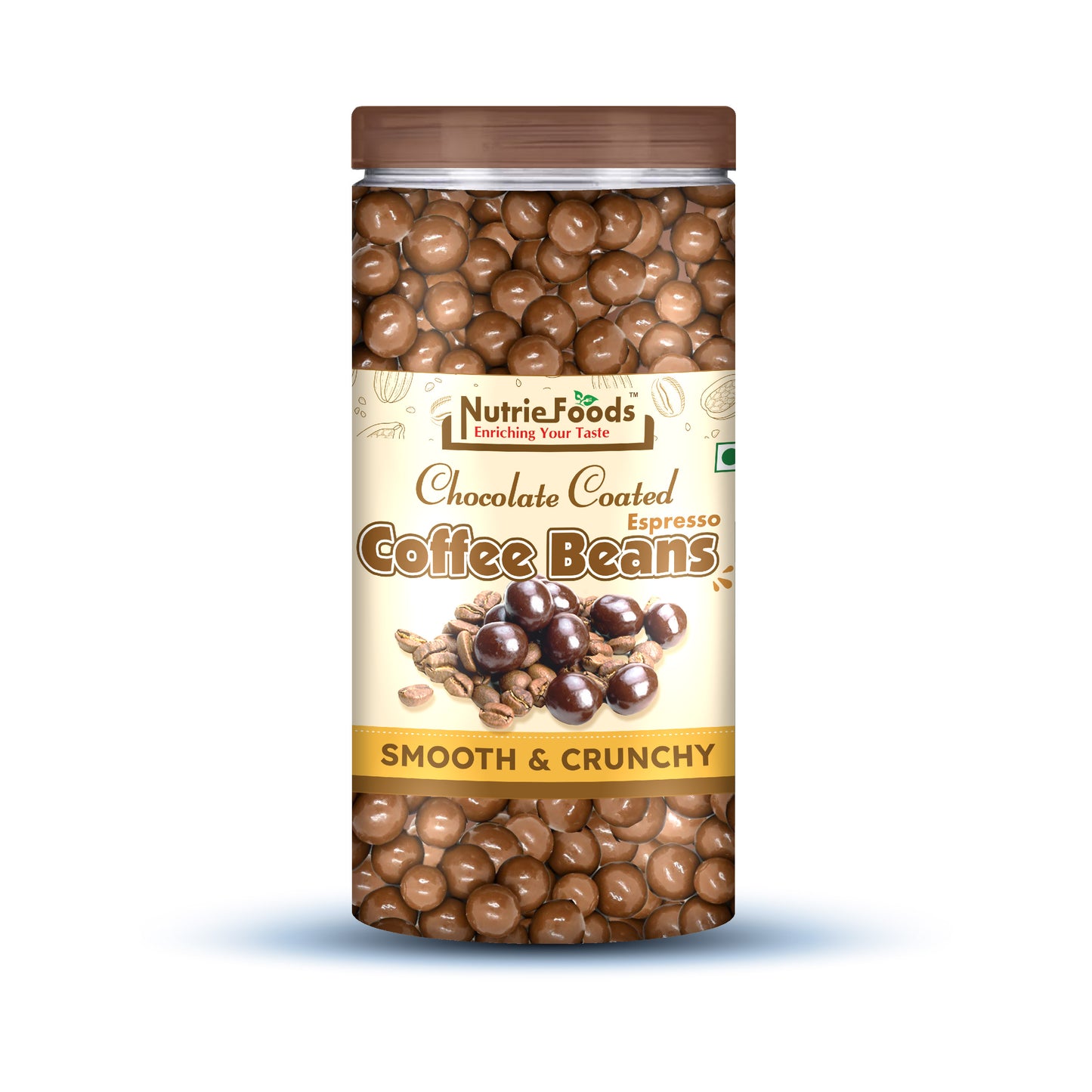 Nutriefoods Premium Chocolate Coated Espresso Coffee Beans | Roasted & Crunchy (200g)