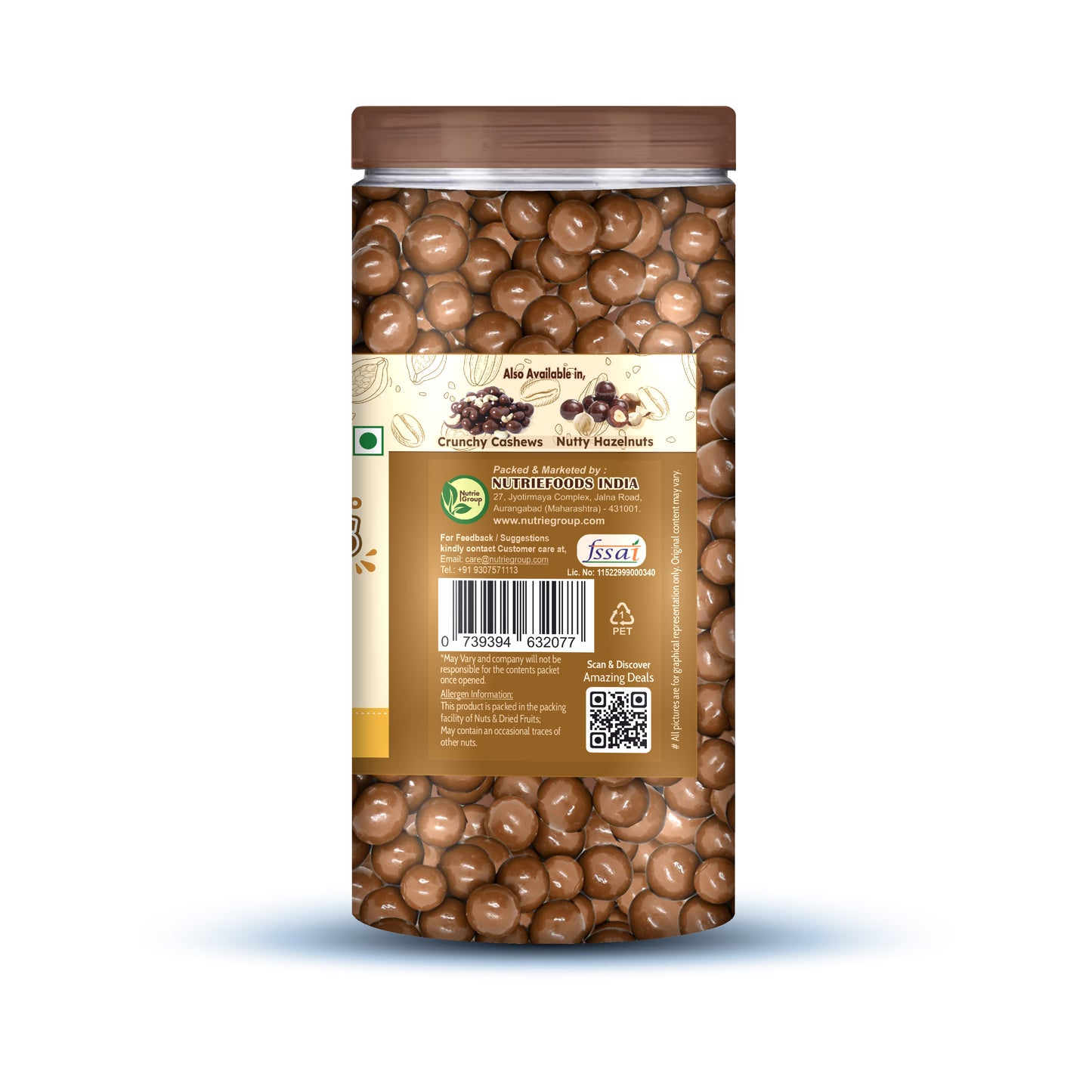 Nutriefoods Premium Chocolate Coated Espresso Coffee Beans | Roasted & Crunchy (200g)