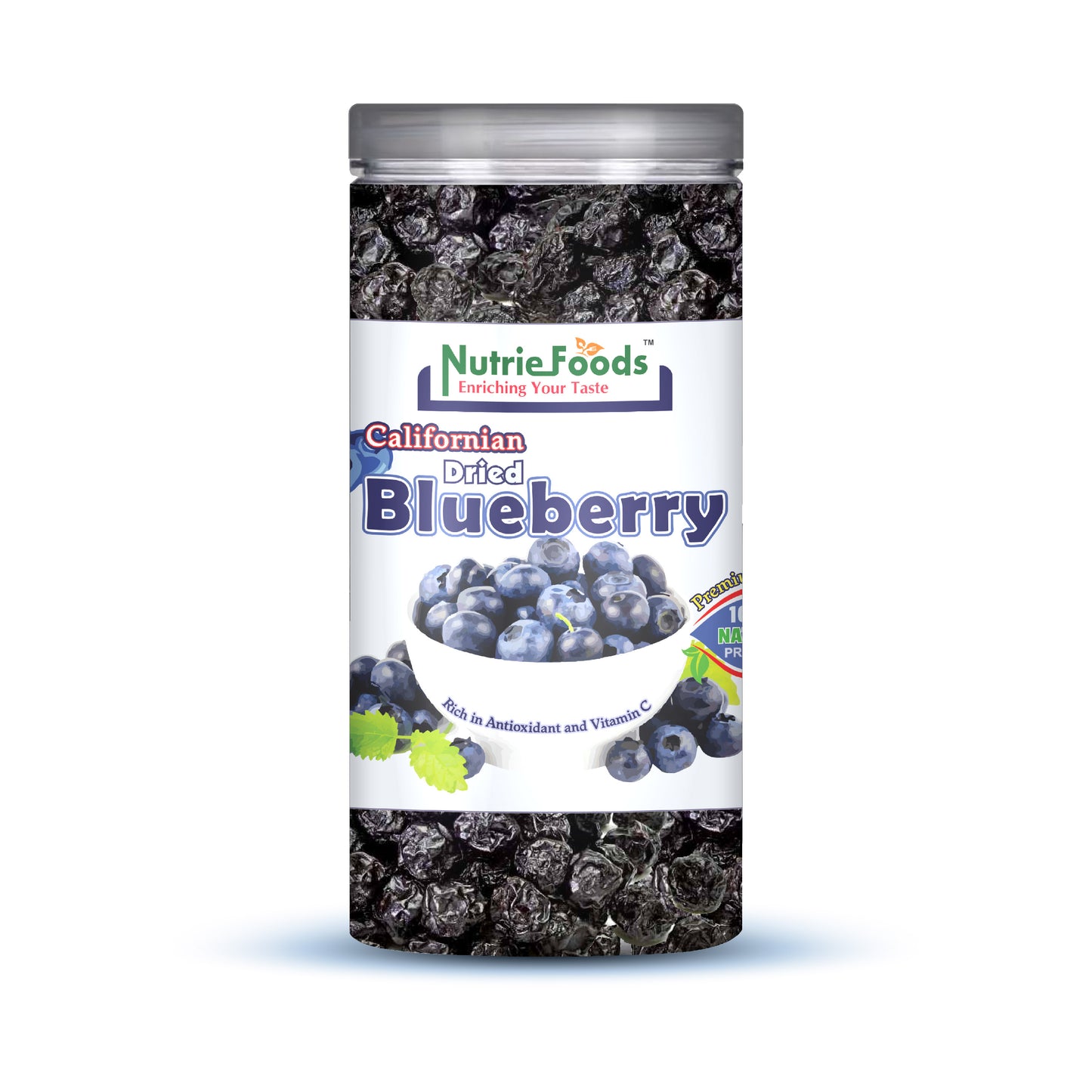 Nutriefoods Premium Dried Whole Blueberry | Product of USA- California (200gm)