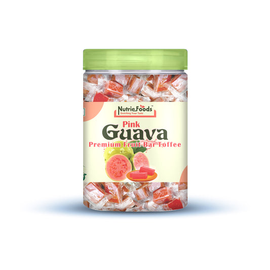 Nutriefoods Pink Guava Toffee | 100% Natural Fruit Candy | Premium Guava Fruit Bar