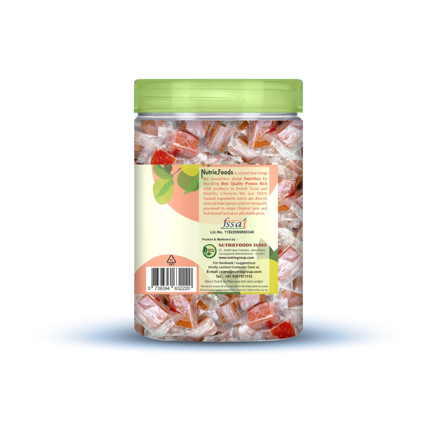 Nutriefoods Pink Guava Toffee | 100% Natural Fruit Candy | Premium Guava Fruit Bar