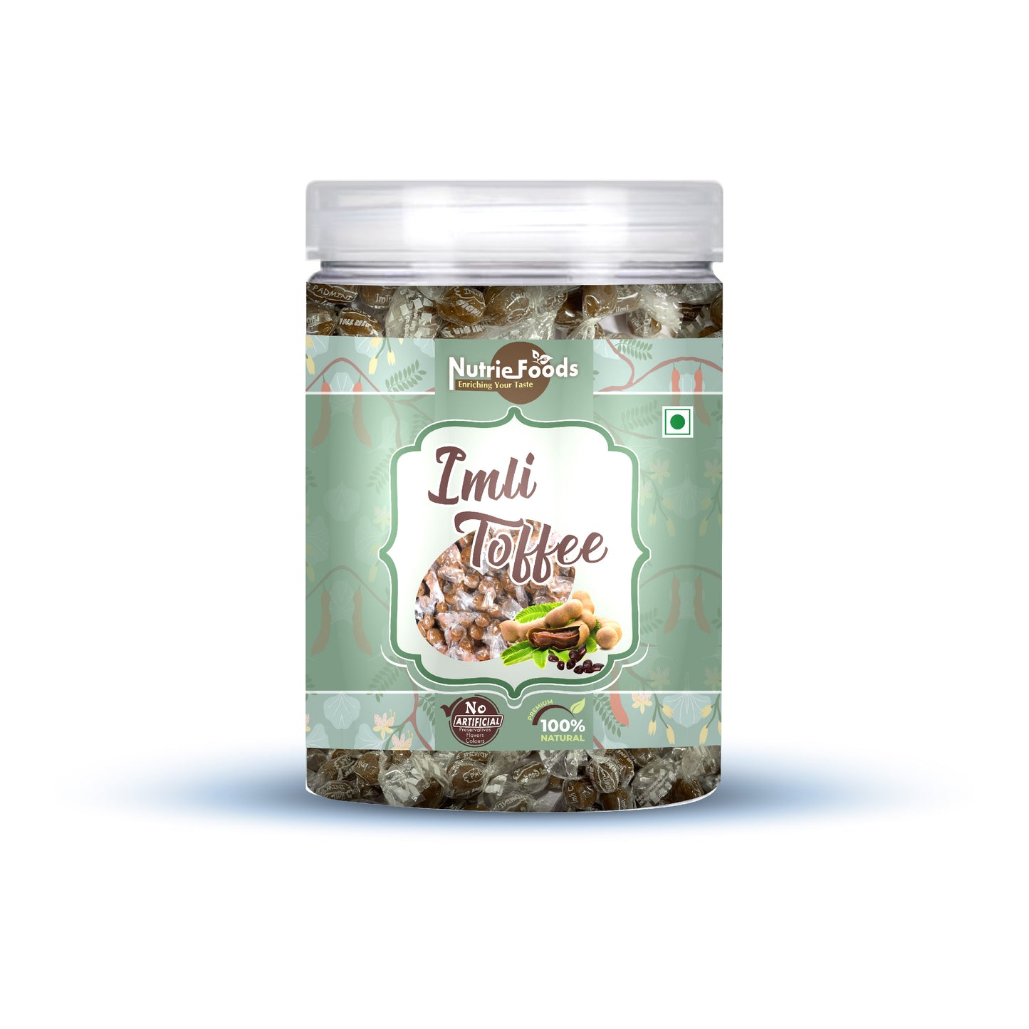 Nutriefoods Imli Toffee (Tamarind Toffee), 100% Natural Product | No Added Additives | Tangy Sweet & Sour Taste (350gm)