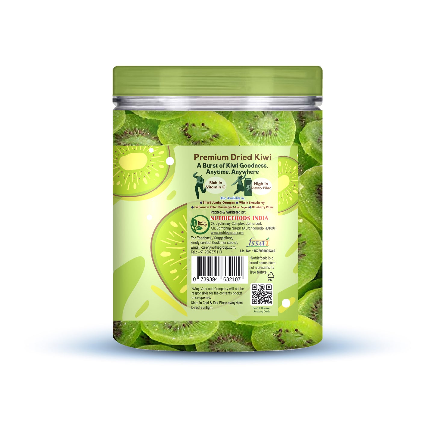 Nutriefoods Dried Kiwi | No added Additives | Excellent Source of Vitamin C (250gm)