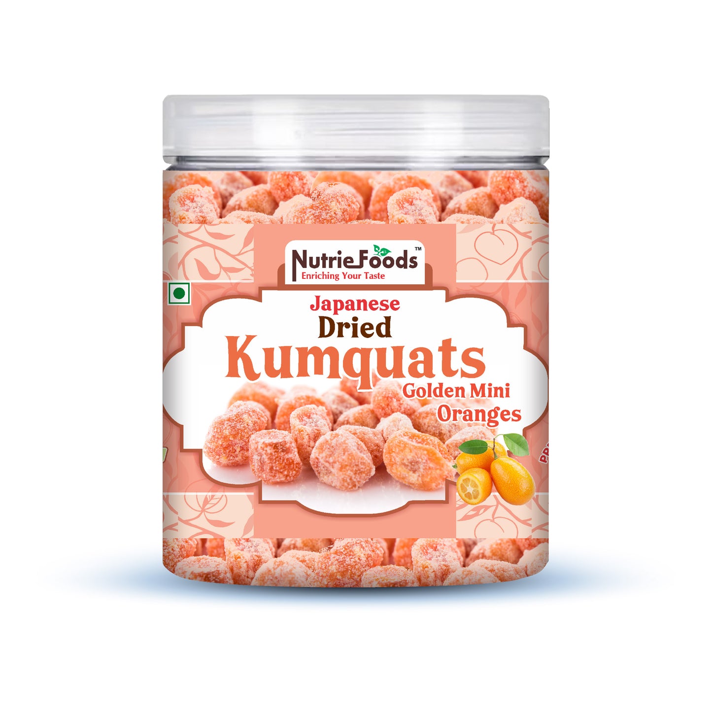 Nutriefoods Japanese Dried Kumquats | Golden Mini Oranges | Dried Fruit | 100% Natural Fruit Snack (300gm)