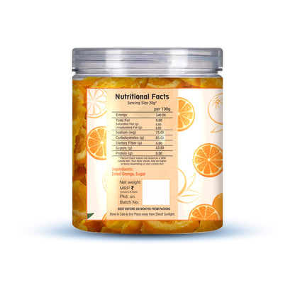 Nutriefoods Premium Dried Orange Slices | Rich in Vitamin C | 100% Natural Orange Bites | No Added Color, Flavors (250gm)