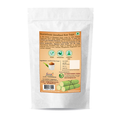 Nutriefoods Dark Brown Raw Sugar | Unrefined, 100% Chemical Free and Natural (800 gm)