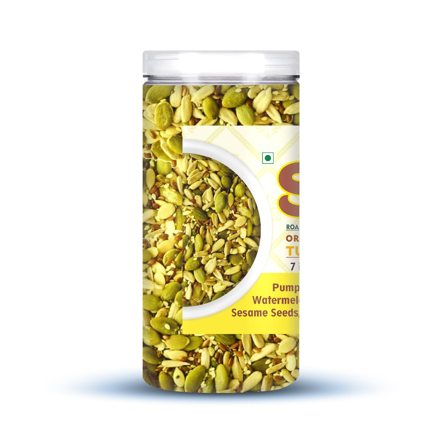 Nutriefoods Nutritious Crunchy Roasted 7 in 1 Seed Mix with Turmeric and Roasted in Himalayan Pink Salt