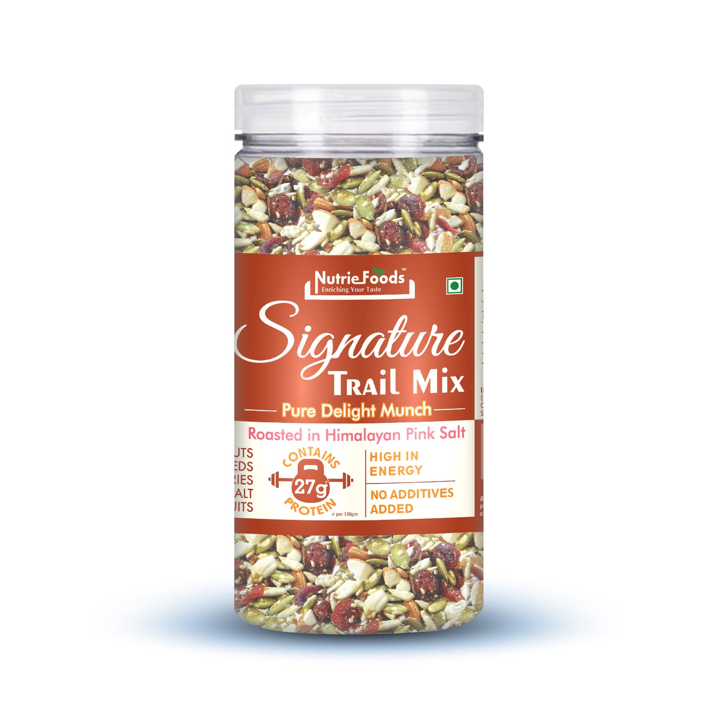 Nutriefoods Signature Dryfruit Trail Mix | Roasted in Himalayan Pink Salt, Blend of Nuts, Berries, and Seeds