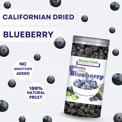 Nutriefoods Premium Dried Whole Blueberry | Product of USA- California (200gm)