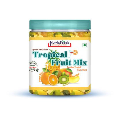 Nutriefoods Tropical Dried Fruit Mix, 100% Natural Blend of Dried Mango, Kiwi, Pineapple, and Oranges (250g)